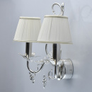 Kinkiet srebrny podwójny Valencia CHIARO Elegance 299022102