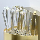 Kinkiet stalowy LED, kryształowe sztabki, Adelard MW-LIGHT Crystal 642024701