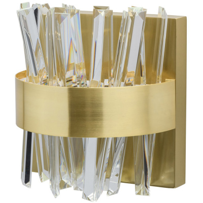 Kinkiet stalowy LED, kryształowe sztabki, Adelard MW-LIGHT Crystal 642024701