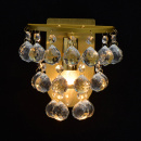 Kinkiet - szczotkowane złoto i kryształowe zawieszki MW-LIGHT Crystal 276024901