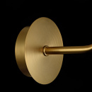 Kinkiet szklana kula na złotej, prostej podstawie Erich Maytoni Modern MOD221-WL-01-G