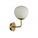 Kinkiet szklana kula na złotej, prostej podstawie Erich Maytoni Modern MOD221-WL-01-G