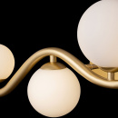Kinkiet szklane kule na złotej fali Uva Maytoni MOD059WL-05G