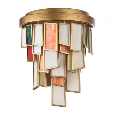 Kinkiet szkło witrażowe Morocco RegenBogen Megapolis 185021002