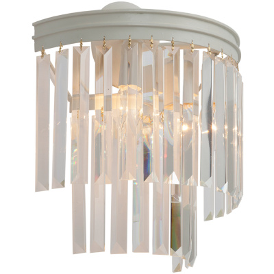 Kinkiet sztabkowe kryształy, beżowa podstawa Vitaluce VE5150-0/3A