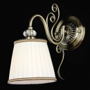 Kinkiet Vintage, beżowy, plisowany abażur Maytoni Classic ARM420-01-R