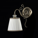 Kinkiet Vintage, beżowy, plisowany abażur Maytoni Classic ARM420-01-R