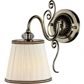 Kinkiet Vintage, beżowy, plisowany abażur Maytoni Classic ARM420-01-R