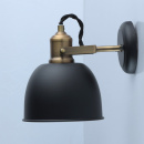 Kinkiet w kolorze matowym czarnym i mosiężnym MW-LIGHT Industrial 551021901