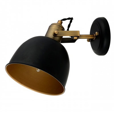Kinkiet w kolorze matowym czarnym i mosiężnym MW-LIGHT Industrial 551021901