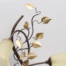 Kinkiet w stylu kwiatowym, dwa szklane klosze i złote liście CHIARO Flora 343020702