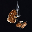 Kinkiet w stylu kwiatowym, złote kwiaty, czarna podstawa MW-LIGHT Flora 615021901