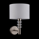 Kinkiet z białym abażurem, szklane dodatki Lincoln Maytoni Modern MOD527WL-01N