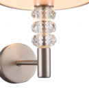 Kinkiet z białym abażurem, szklane dodatki Lincoln Maytoni Modern MOD527WL-01N