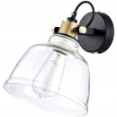 Kinkiet z kloszem z bursztynowego szkła Irving Maytoni Loft T163-01-W