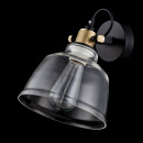 Kinkiet z kloszem z bursztynowego szkła Irving Maytoni Loft T163-01-W