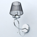 Kinkiet, zakręcone ramię, grafitowy klosz Federica MW-LIGHT Elegance 684021901