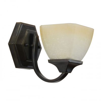 Kinkiet zamkowy, czarno-miedziany, beżowy klosz MW-LIGHT Country 249028401