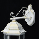 Kinkiet zewnętrzny biały, złota patyna, klasyczny Fabur Street MW-LIGHT 804020901