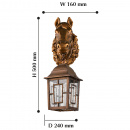 Kinkiet zewnętrzny do stajni Głowa Konia Hunt Favourite 2079-1W