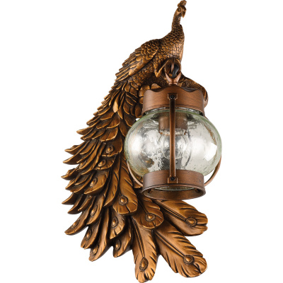 Kinkiet zewnętrzny duży Paw z latarnią Hunt Favourite 2081-1W