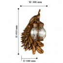 Kinkiet zewnętrzny duży Paw z latarnią Hunt Favourite 2081-1W