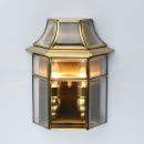 Kinkiet zewnętrzny retro, mosiądz, szkło Corso CHIARO Street 802021802