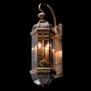 Kinkiet zewnętrzny styl antyczny, 4 żarówki, mosiądz i szkło CHIARO 802020504