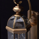 Kinkiet zewnętrzny styl antyczny, 4 żarówki, mosiądz i szkło CHIARO 802020504