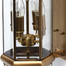 Kinkiet zewnętrzny styl antyczny, 4 żarówki, mosiądz i szkło CHIARO 802020504