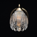 Kinkiet złoty, klosz szklany kwiat Amelia MW-LIGHT Flora 294027101