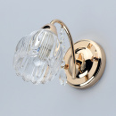 Kinkiet złoty, klosz szklany kwiat Amelia MW-LIGHT Flora 294027101