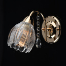 Kinkiet złoty, klosz szklany kwiat Amelia MW-LIGHT Flora 294027101