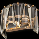 Kinkiet złoty, szklany do salonu Puntes Maytoni MOD043WL-01G