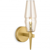 Kinkiet złoty z bursztynowymi kloszami Lita Maytoni H002WL-01G