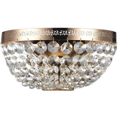 Kinkiet złoty z kryształami Ottilia Maytoni Classic DIA700-WL-02-G