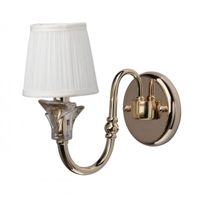 Kinkiet złoty z pojedynczym abażurem plisowanym Sycylia CHIARO Elegance 282021601