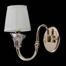 Kinkiet złoty z pojedynczym abażurem plisowanym Sycylia CHIARO Elegance 282021601