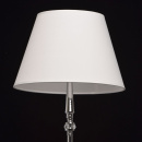 Klasyczna, chromowana lampa stojąca z białym abażurem MW-LIGHT Classic 371044001