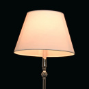 Klasyczna, chromowana lampa stojąca z białym abażurem MW-LIGHT Classic 371044001