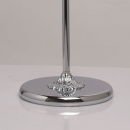 Klasyczna, chromowana lampa stojąca z białym abażurem MW-LIGHT Classic 371044001