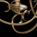 Klasyczny 6-ramienny żyrandol z mosiądzu i oprawami w kształcie świec Chiaro 481010106