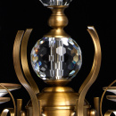 Klasyczny 6-ramienny żyrandol z mosiądzu i oprawami w kształcie świec Chiaro 481010106