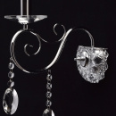 Klasyczny kinkiet w kształcie świecy, chrom, kryształowe krople MW-LIGHT Crystal 373022001