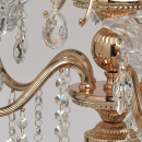 Klasyczny, złoty żyrandol ozdobiony kryształkami MW-LIGHT Crystal 482013105