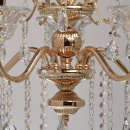 Klasyczny, złoty żyrandol ozdobiony kryształkami MW-LIGHT Crystal 482013105