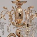 Klasyczny, złoty żyrandol ozdobiony kryształkami MW-LIGHT Crystal 482013105