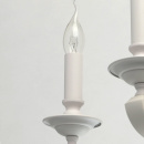 Klasyczny żyrandol na 8 żarówek, matowe, białe wykończenie MW-LIGHT Neoclassic 700011708