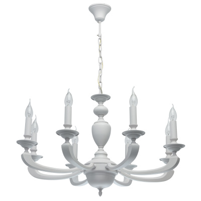 Klasyczny żyrandol na 8 żarówek, matowe, białe wykończenie MW-LIGHT Neoclassic 700011708