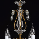 Klasyczny żyrandol z mosiądzu i z kryształami, 8 żarówek, Selena Chiaro Classic 482010308